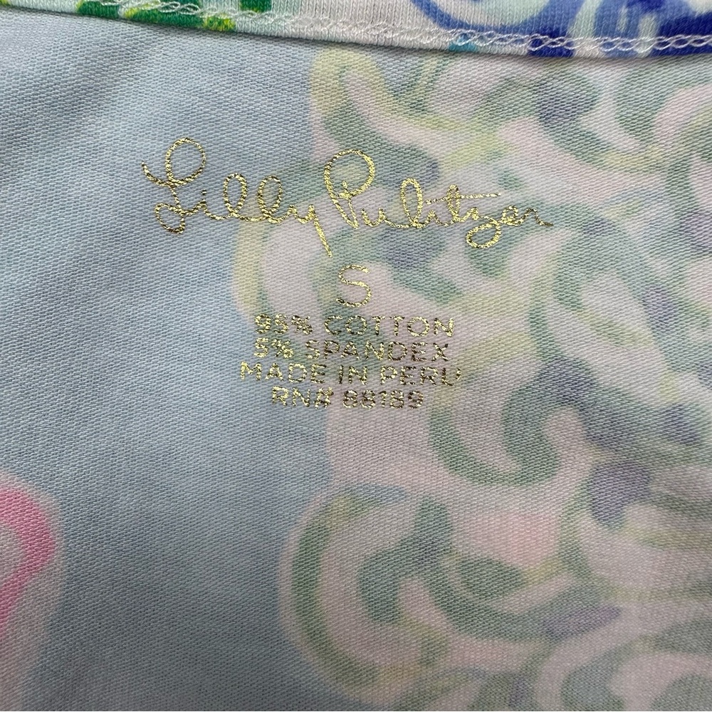 Lilly Pulitzer Floral Tristan Long Sleeve Twisted Keyhole Top Size Small - Picture 2 of 11